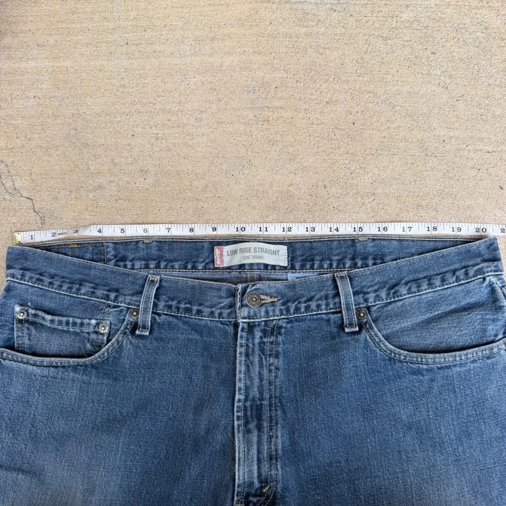 Levi's | 529 Low Rise Straight Jeans Y2K Blue Denim W40 L32 Baggy Streetwear